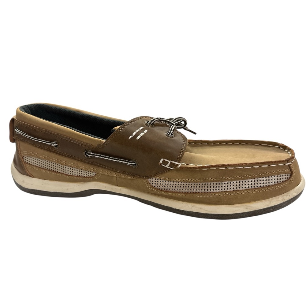 Island Surf Company Men’s Tan Boat Deck Shoes Size 14 Nice Condition